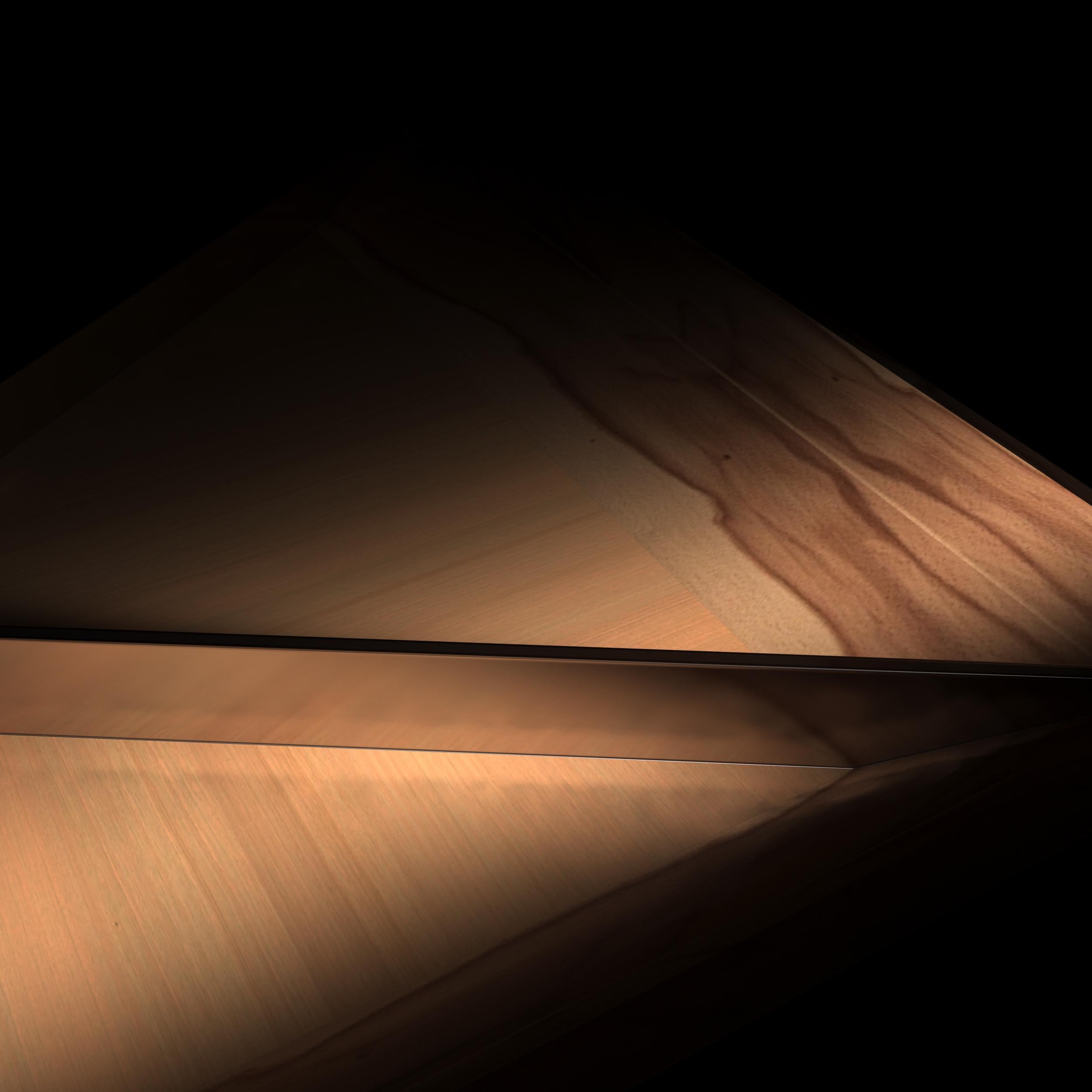 Bureau d'écriture moderne et minimaliste pour la maison en bois de citronnier et acier inoxydable brossé en vente 11