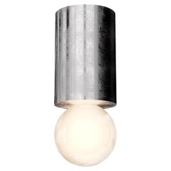 Plafonnier moderne minimaliste de forme ronde en feuille d'argent