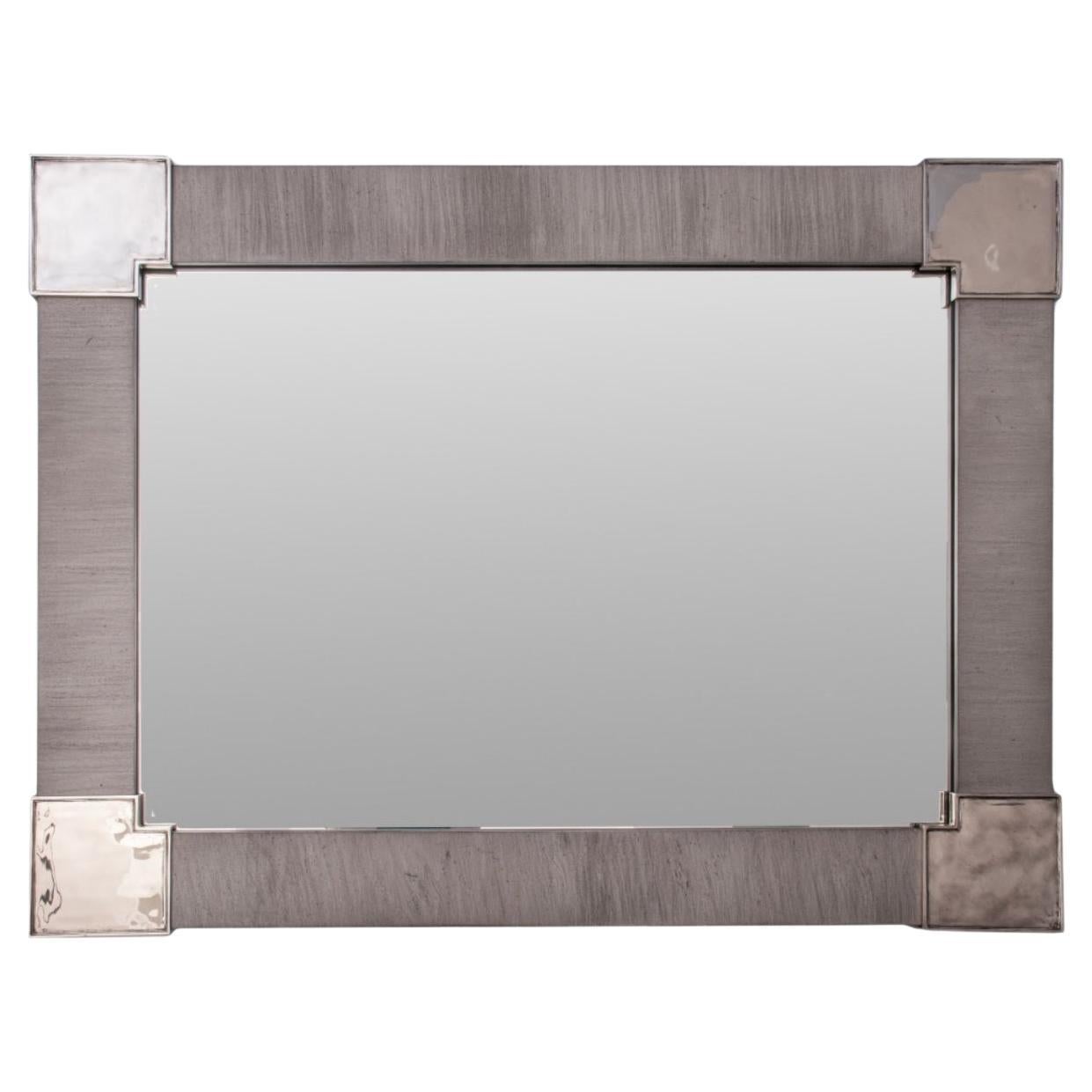 Modern Minimalist Overmantel Mirror For Sale