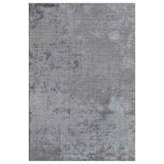 Modern Minimalist Pattern Silver Gray Beige 5x10 Gallery Runner Area Rug