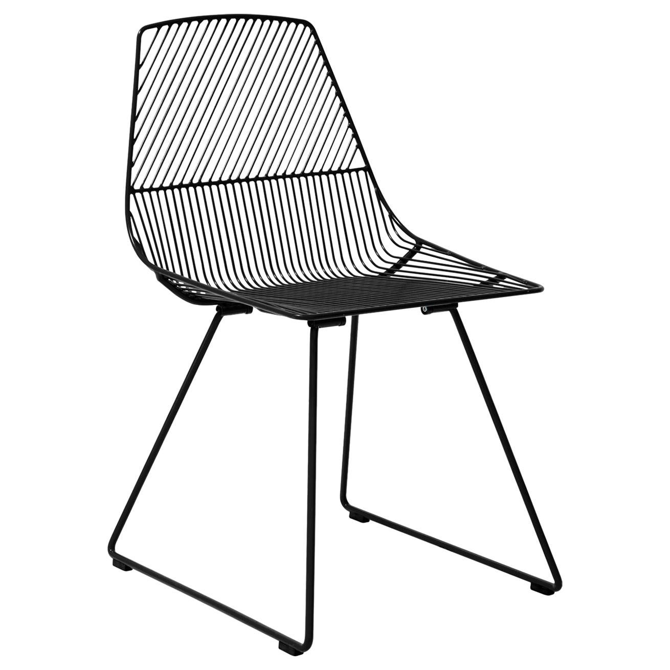 Modern Minimalist Side Chair, Ethel Chair in Black by Bend Goods
