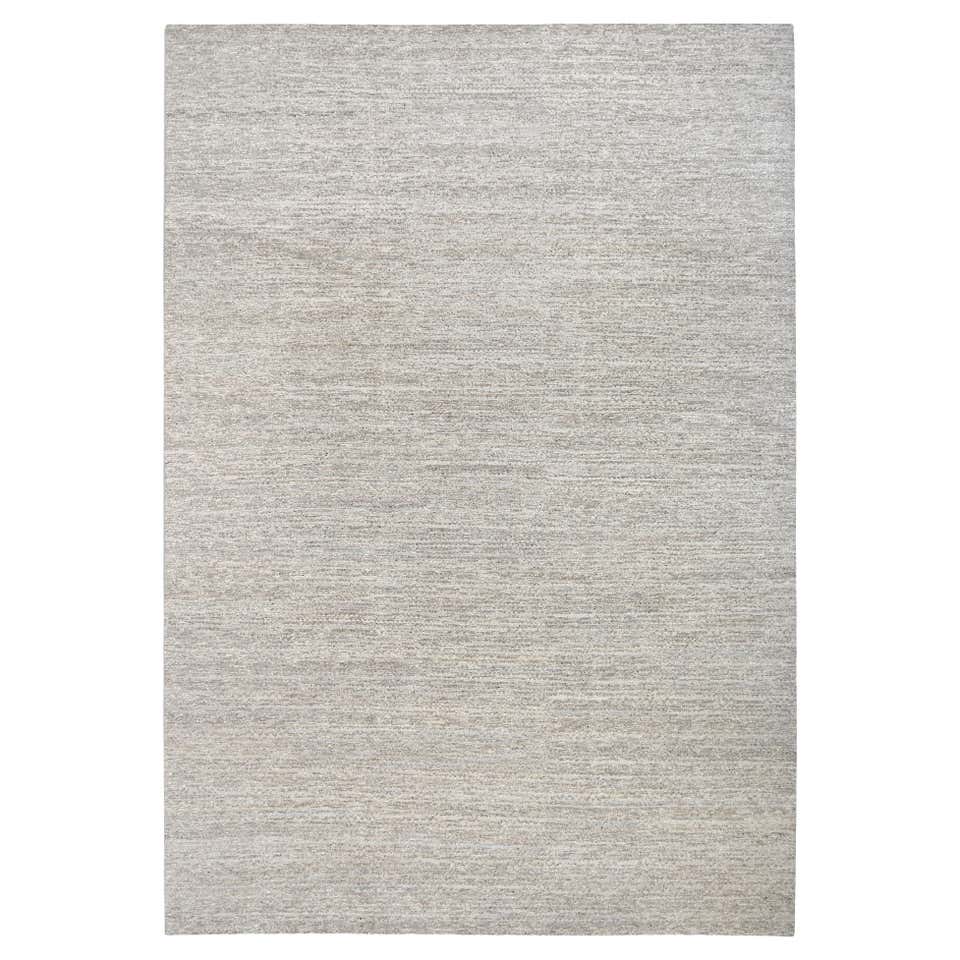 Nazmiyal Collection Gray Cream Minimalist Decorative Modern Rug 12'5