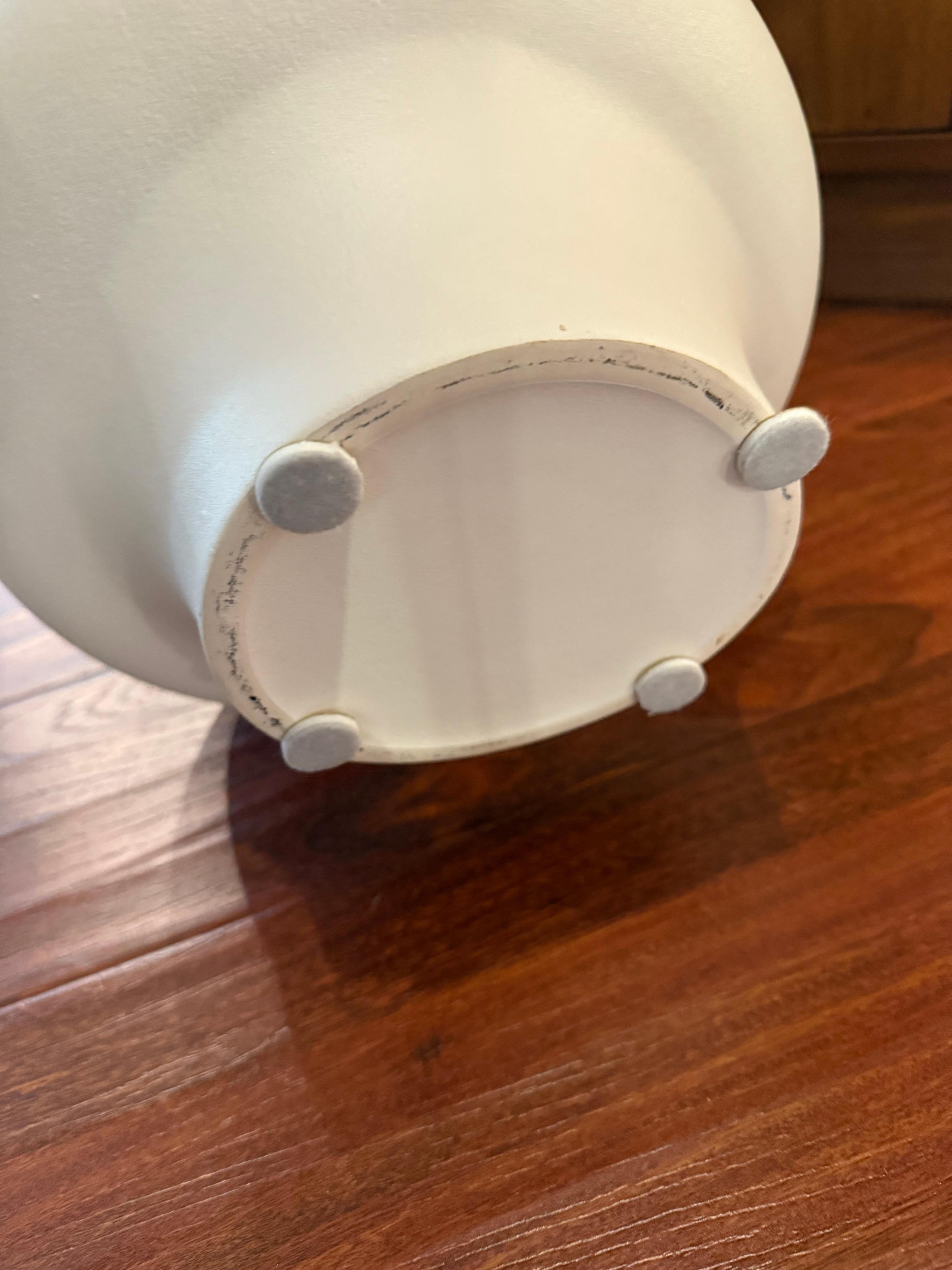 Molded Modern Minimalist Spiral White Ceramic Vase For Sale