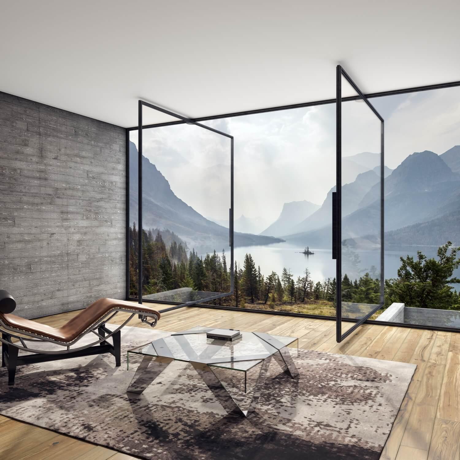 Table basse centrale carrée moderne et minimaliste en verre et acier inoxydable poli en vente 3