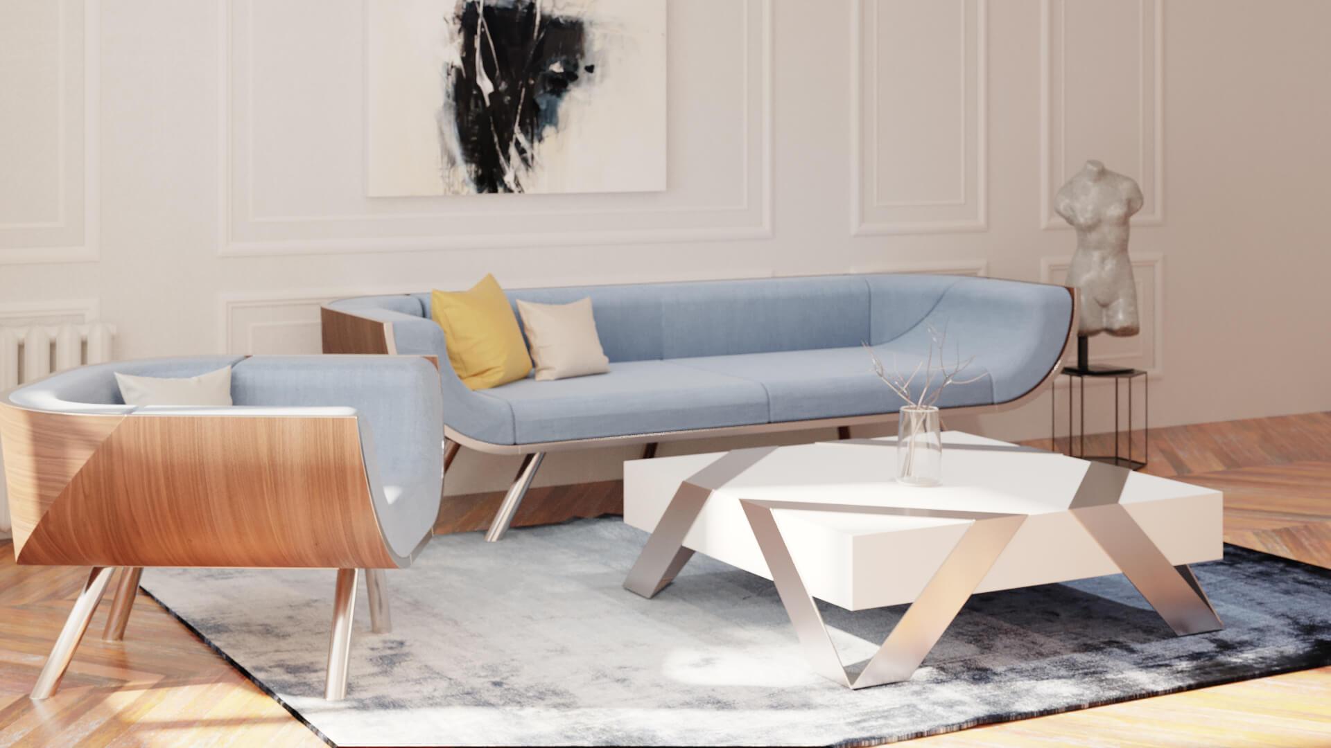 Table basse centrale carrée moderne et minimaliste en verre et acier inoxydable poli en vente 4