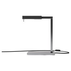 Modern Minimalist Stainless Steel Table Lamp with Architectural Silhouette