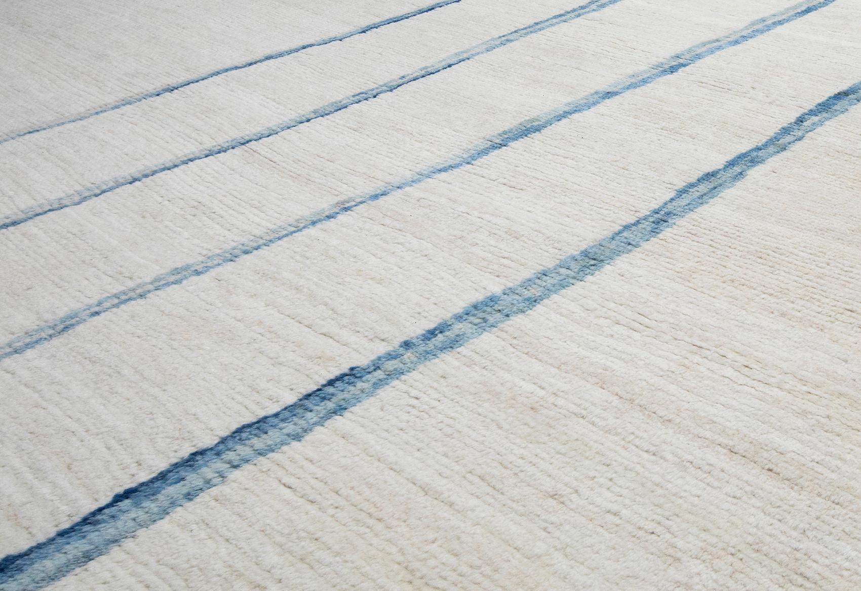 Our Crete rug is comprised of 100% handspun wool that has a subtle sheen to it. It has a great deal of texture and is soft to the touch. It features a minimal linear design.
Custom color and size available. Rug size is 9'5