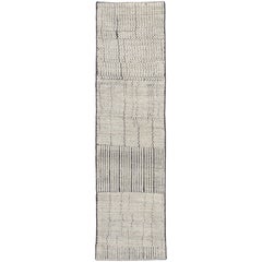 Tappeto moderno minimalista in lana non colorata Runner
