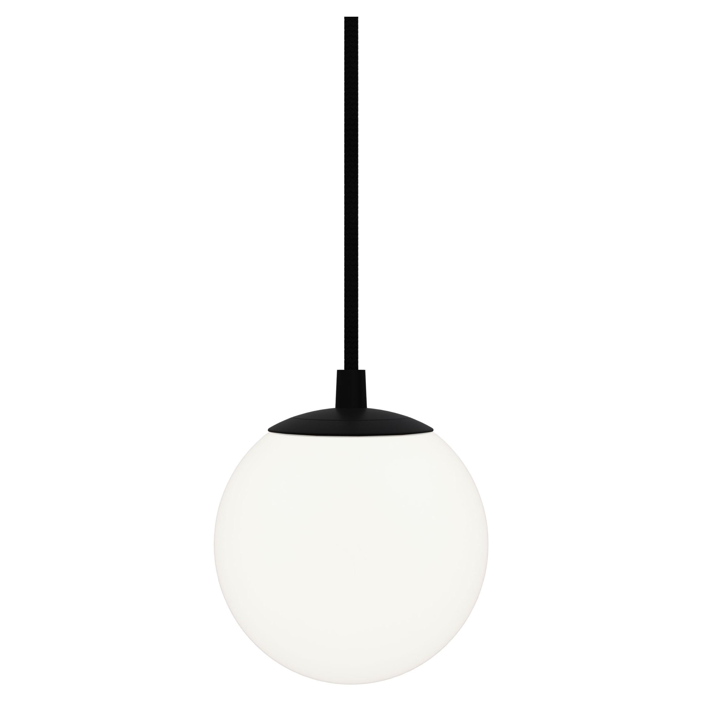 Modern minimalistic pendant lighting "Perlyna - small", one glass sphere 110mm For Sale