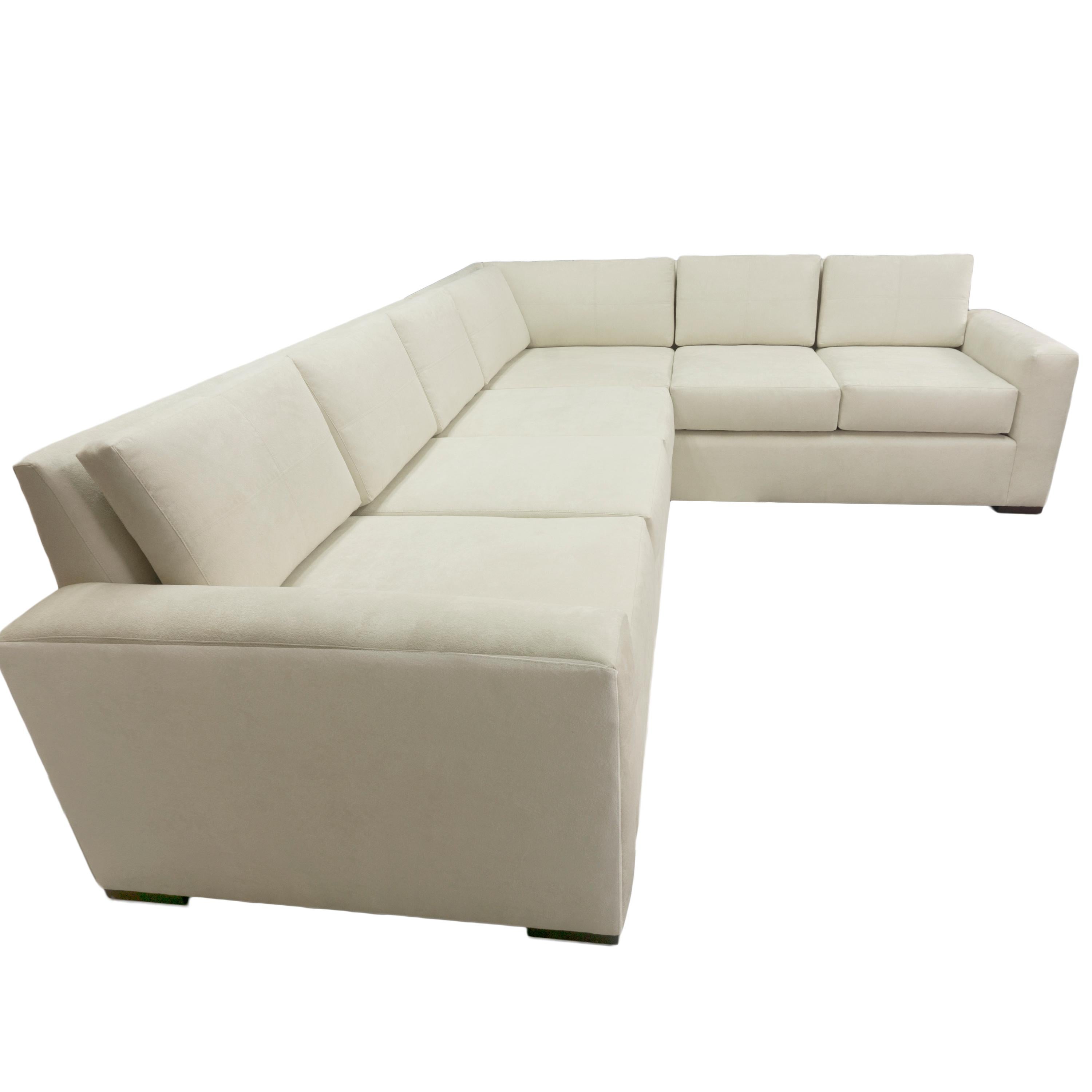 Quadratisches Sessel mit quadratischem Arm und losem Kissen, anpassbar (amerikanisch) im Angebot