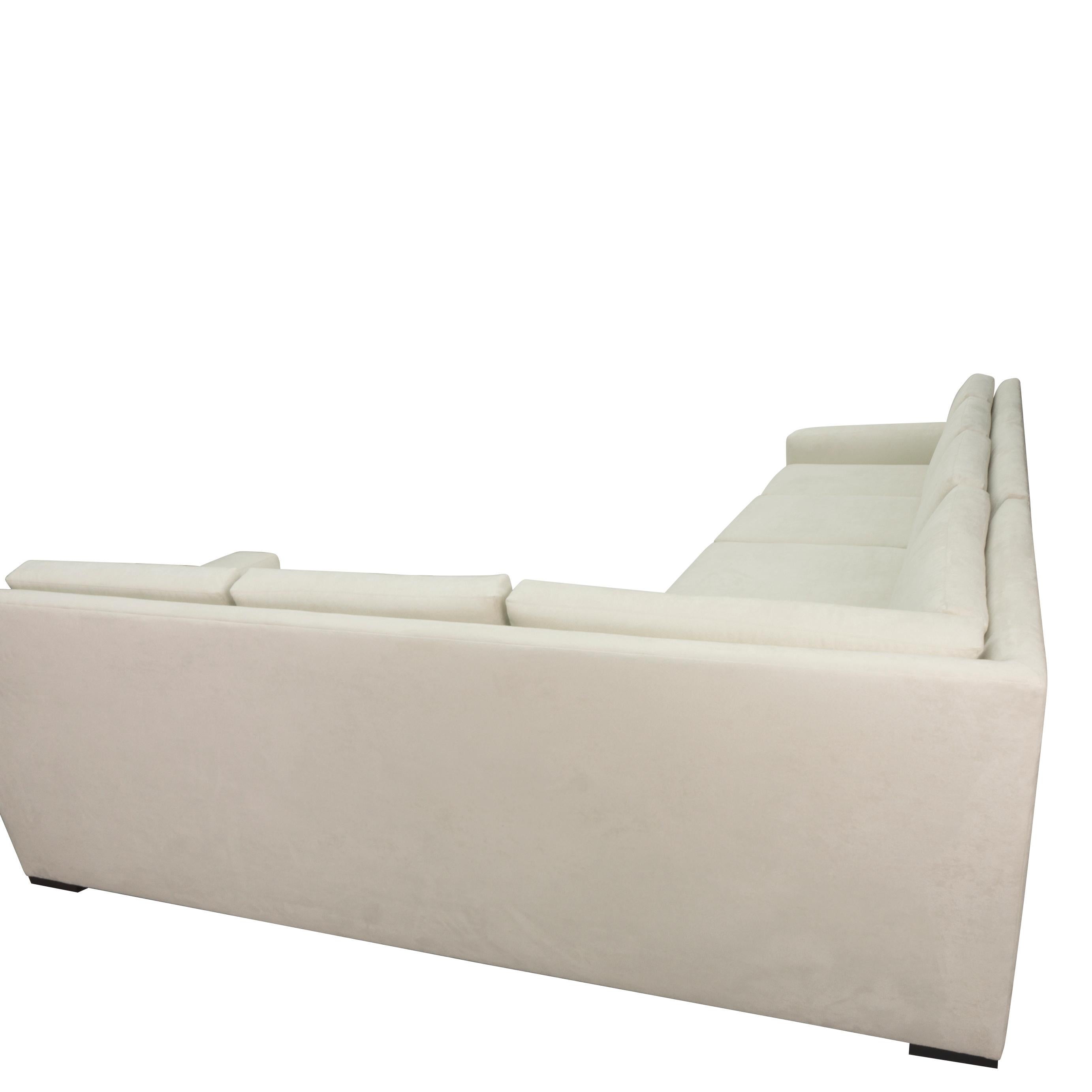 Canapé sectionnel à bras carrés et coussin libre, personnalisable Neuf - En vente à Greenwich, CT