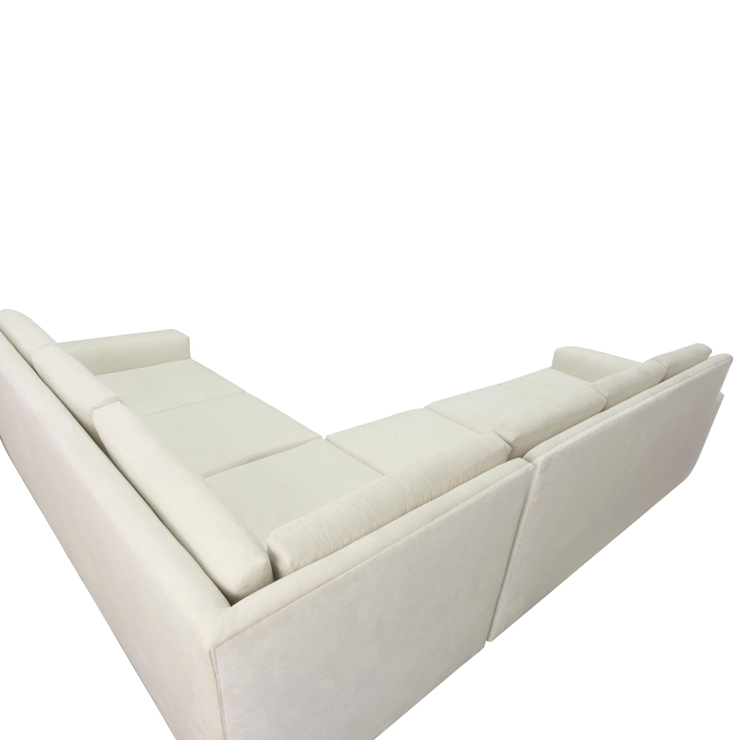 Quadratisches Sessel mit quadratischem Arm und losem Kissen, anpassbar (Holz) im Angebot