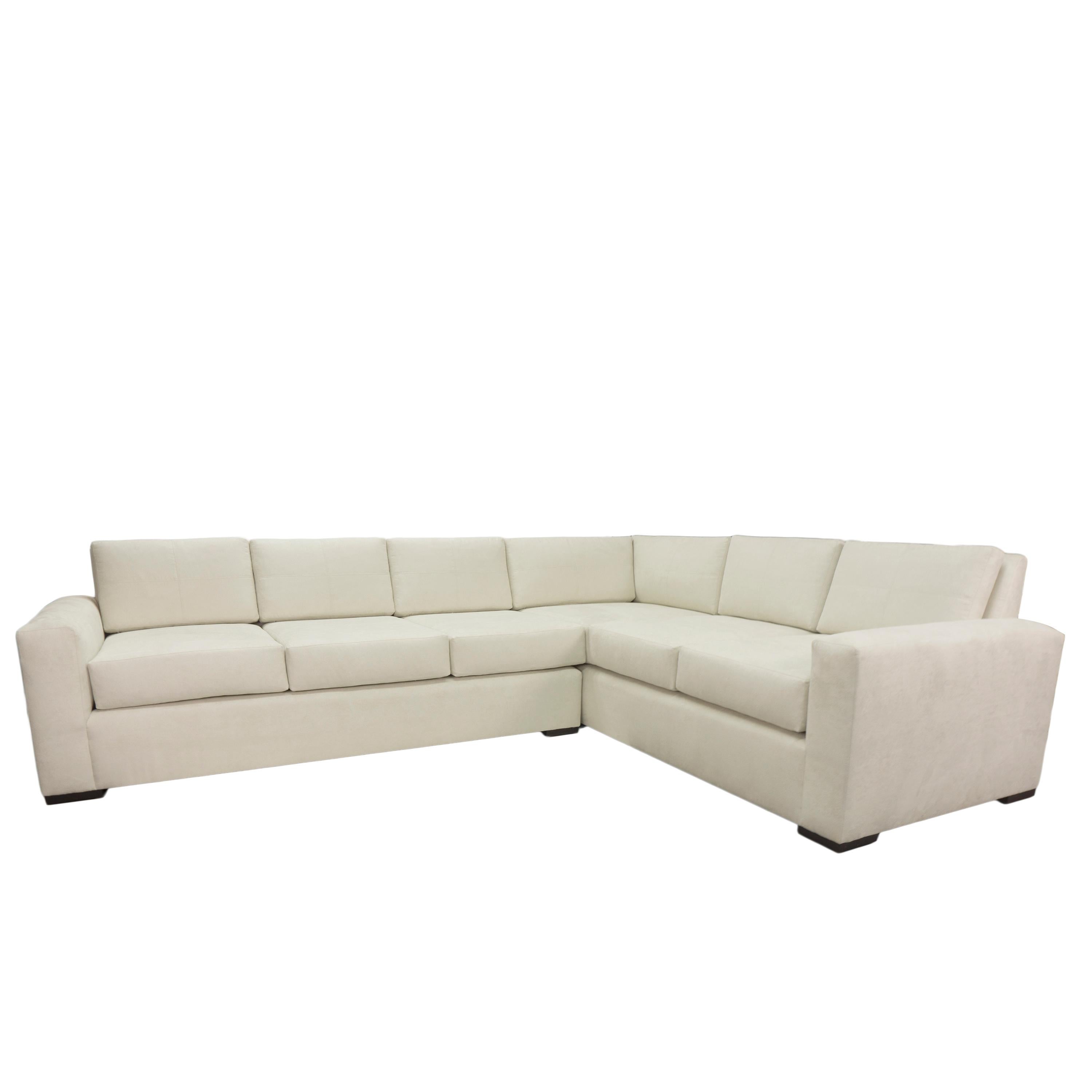 Canapé sectionnel à bras carrés et coussin libre, personnalisable