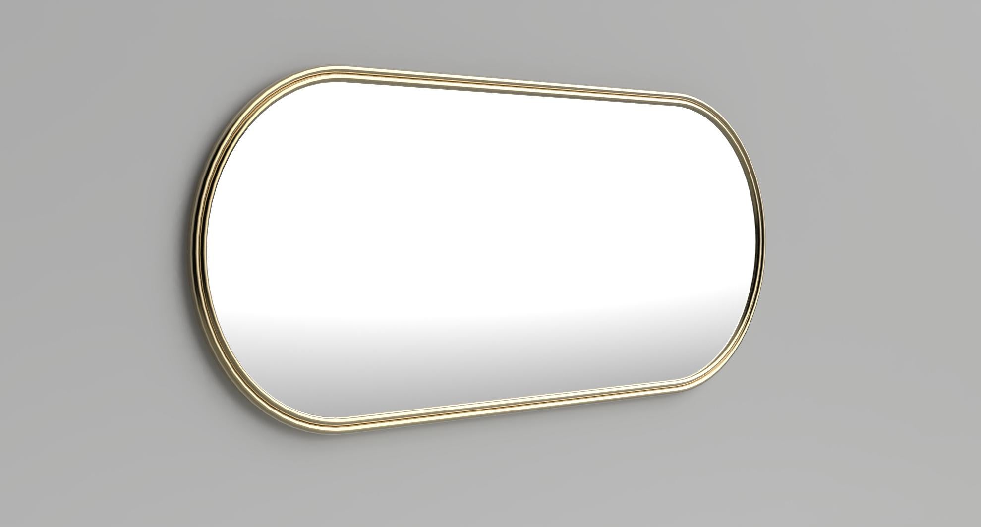 MIO Wall Mirror, Contemporary Collection, Handcrafted in Portugal - Europe by Greenapple.

The MIO modern wall mirror in brushed brass captivates the attention with each encounter. Meticulously crafted to be the focal point in contemporary