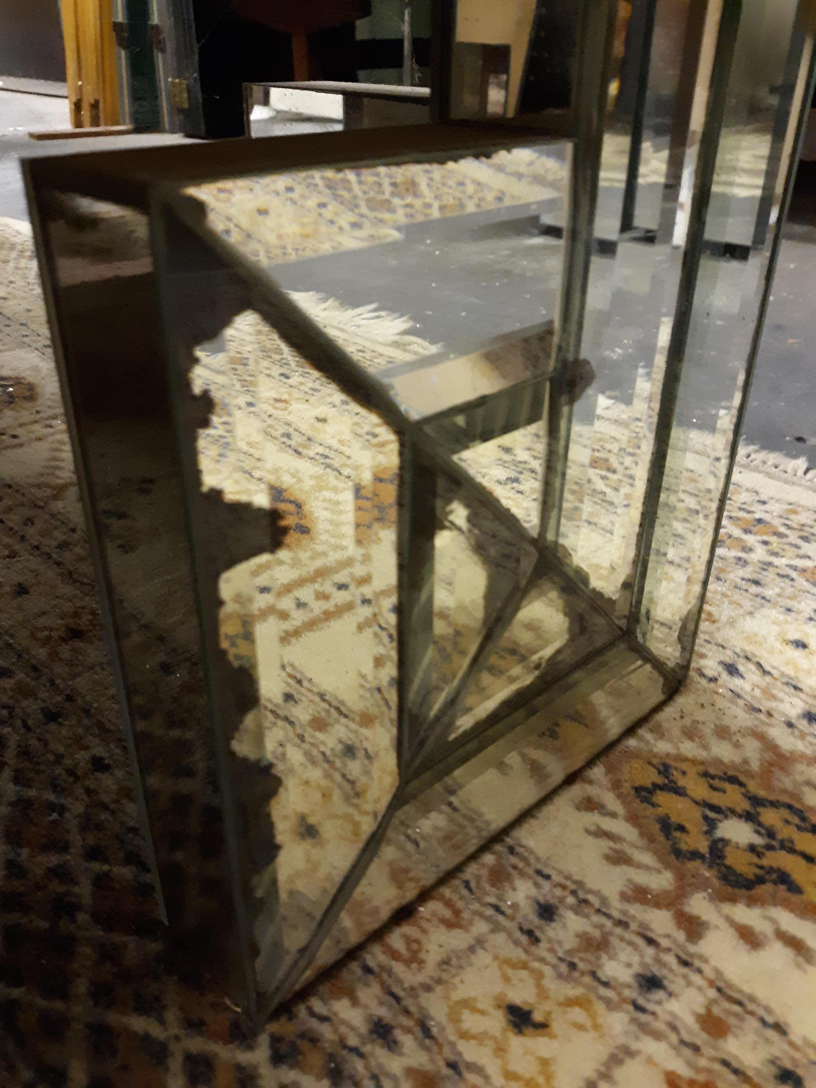 Modern Mirror and Glass Coffee Table For Sale 4