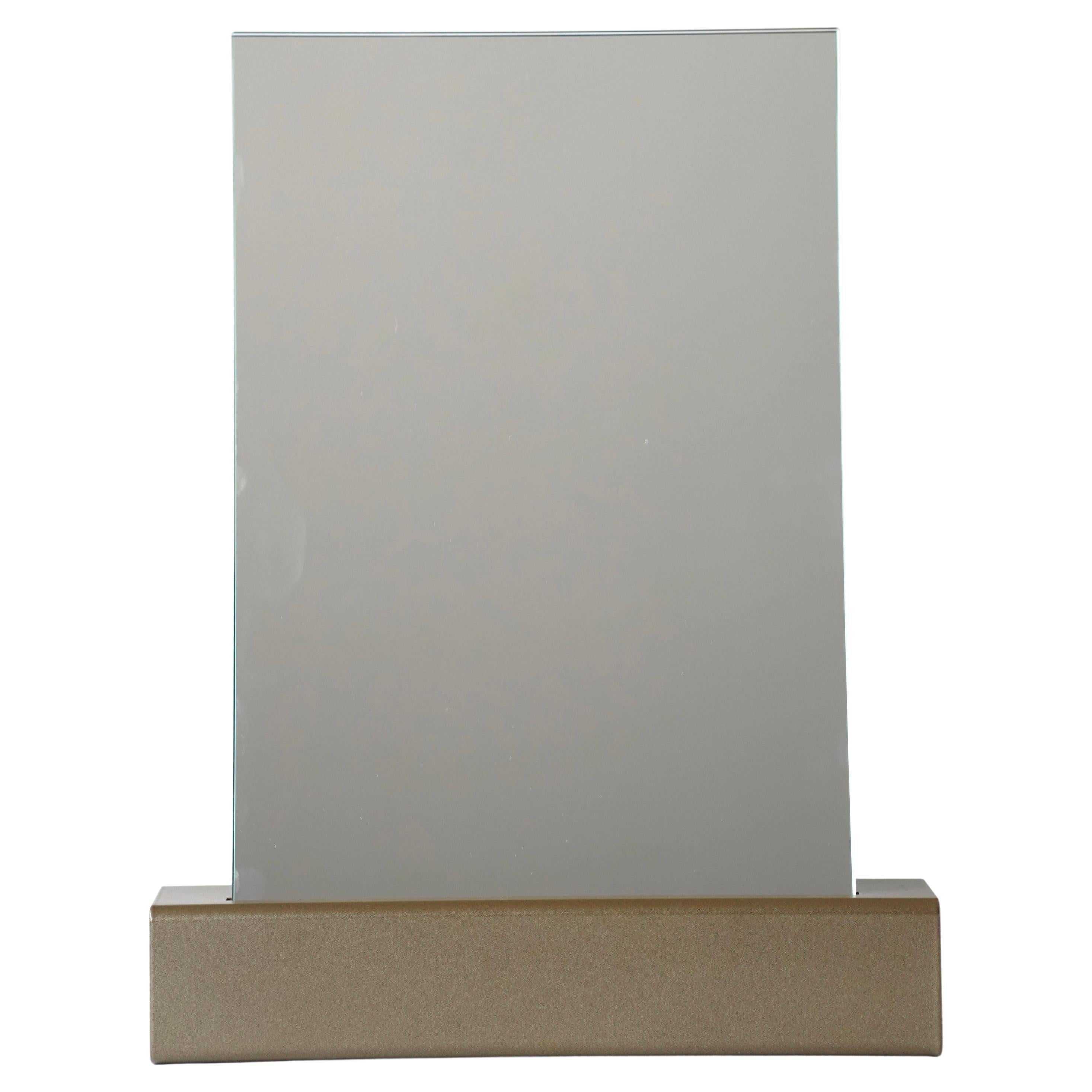 Moderner moderner Spiegel, eine Kollektion: mittelgroß, 'ohne Plateau' / Bronzefarben