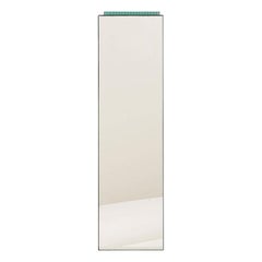 Modern Mirror Pedestal Stand with Detailed Glass Top