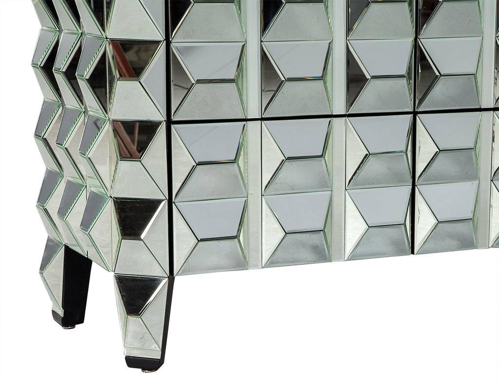 Unknown Modern Mirrored Cubism Dresser