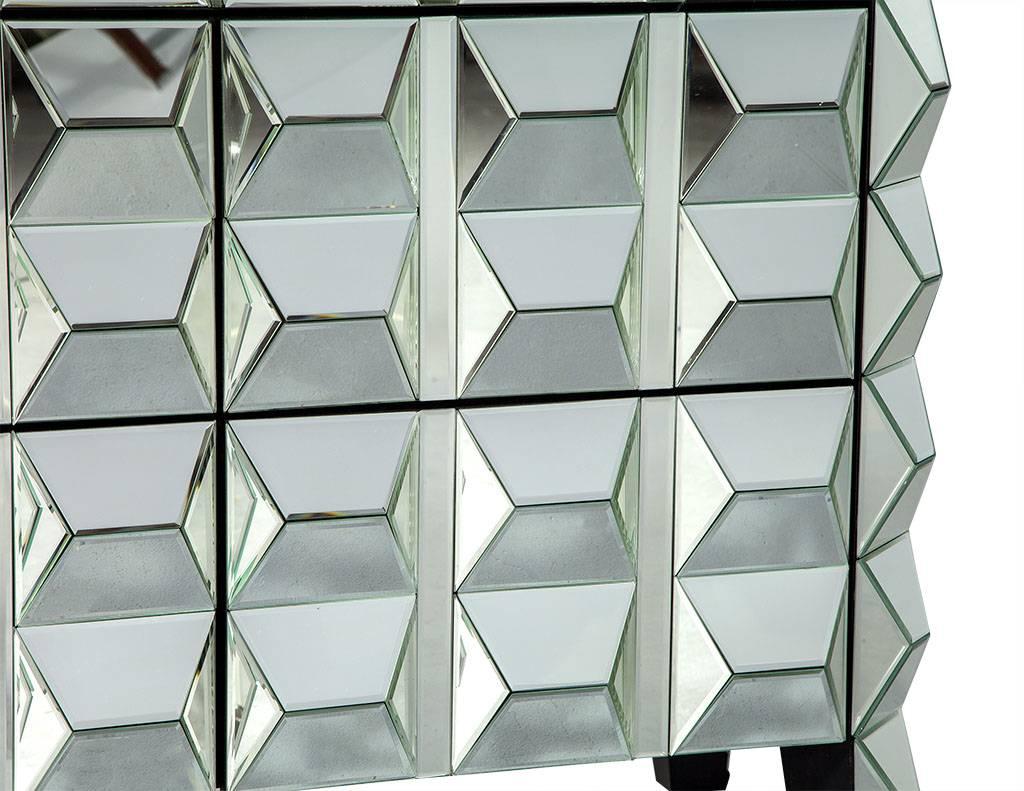 Modern Mirrored Cubism Dresser 1