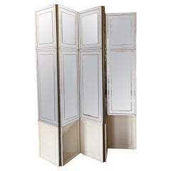 Modern Mirrored Folding Screen Room Divider
