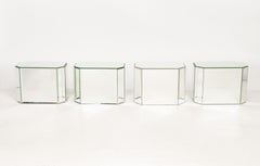 Modern Mirrored Pedestal Tables, 4