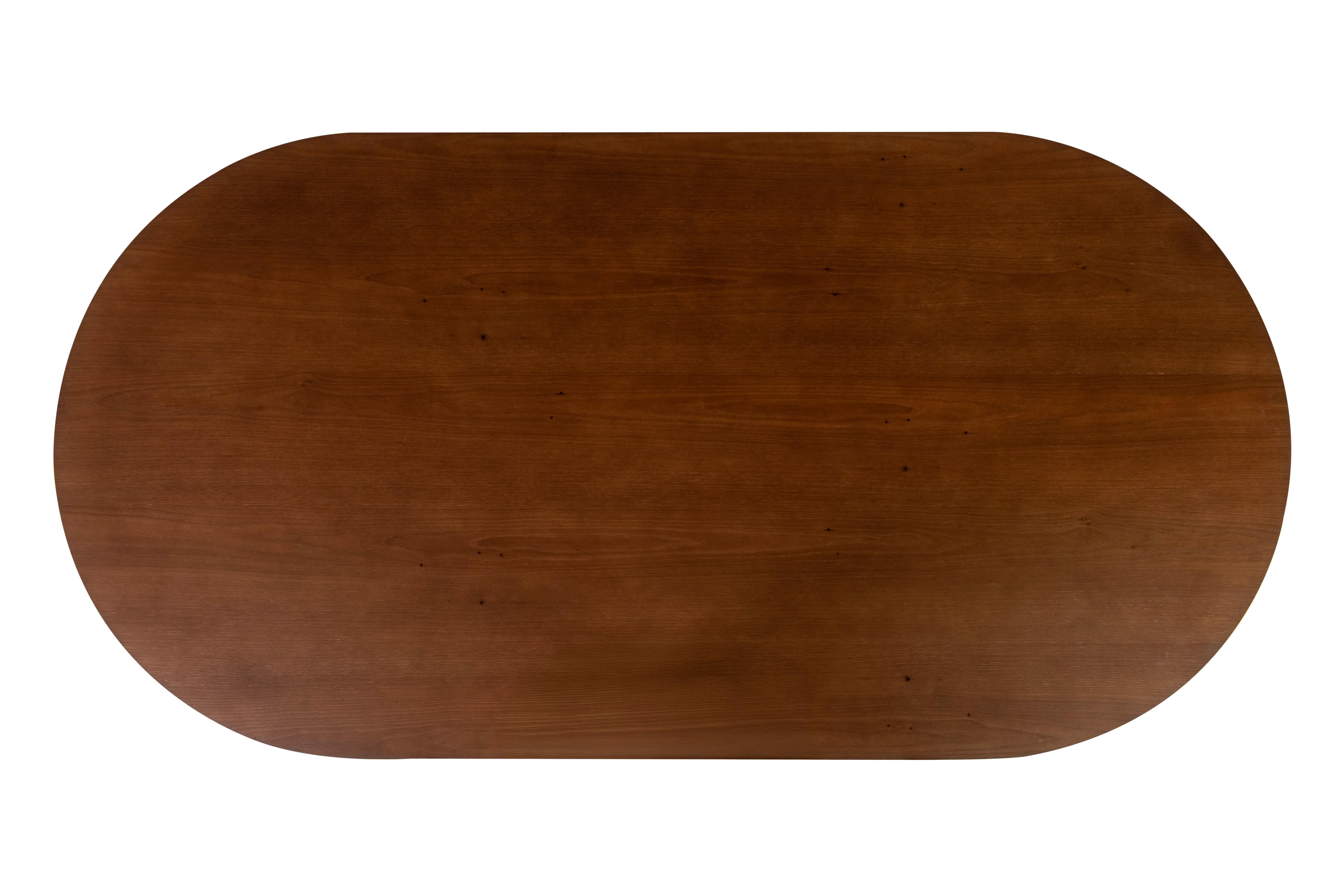 Portoghese Tavolo da pranzo moderno, Oak massiccio, ottone fatto a mano da Greenapple in vendita
