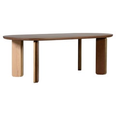 Tavolo da pranzo moderno, Oak massiccio, ottone fatto a mano da Greenapple