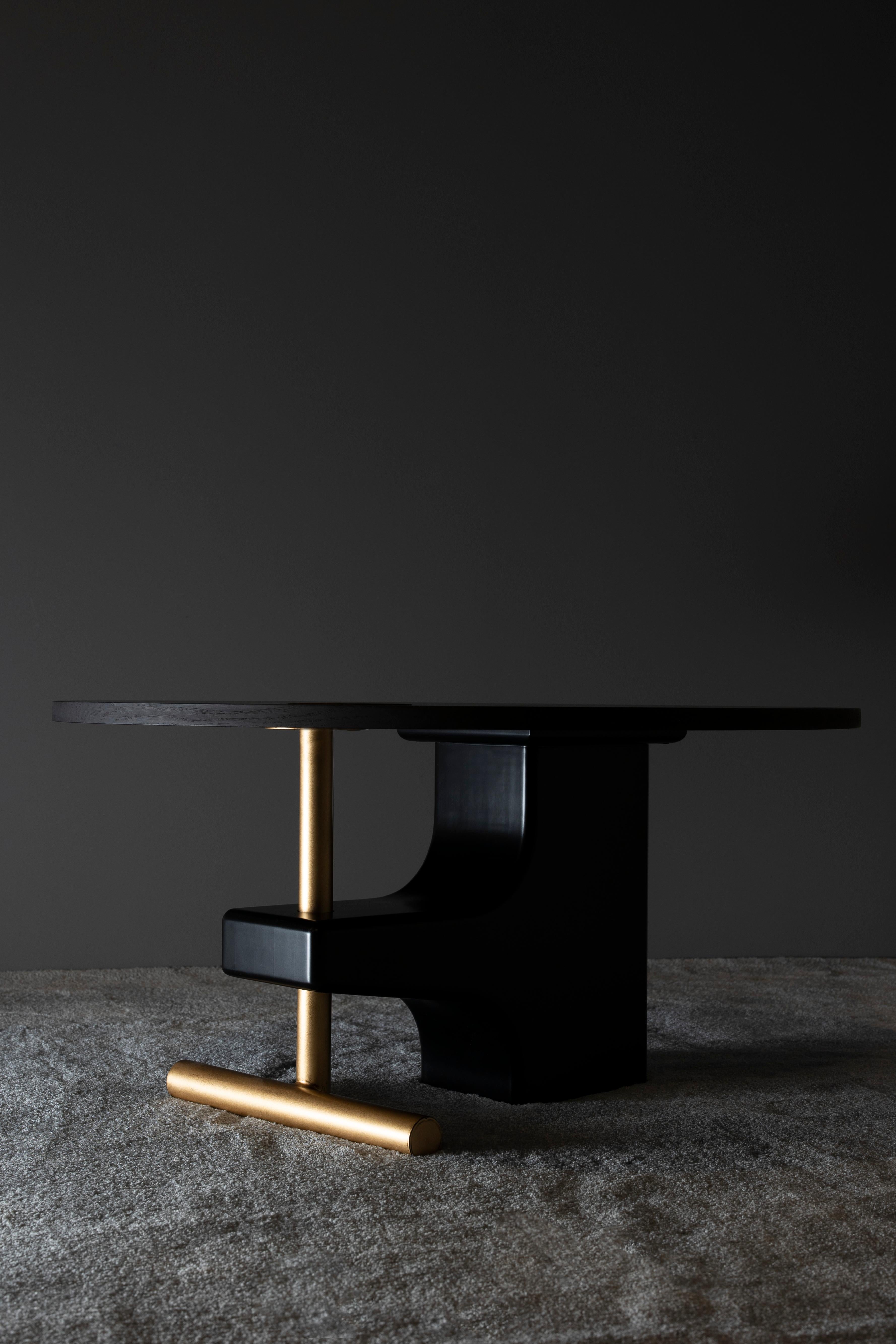 Modern Mó Couchtisch, Sahara Noir Marmor Messing, Handmade Portugal Greenapple im Angebot 2