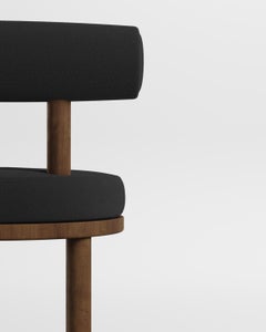 Modern Moca Chair in Boucle Black & Smoked Oak by Collector