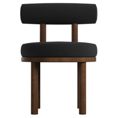 Modern Moca Chair in Boucle Black & Smoked Oak by Collector
