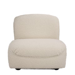 Sillón Modular Moderno en Bouclé Beige, Italia, 1970