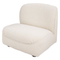 Sillón Modular Moderno en Bouclé Beige, Italia, 1970