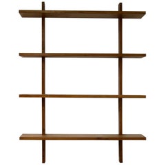 Modern Modular Shelf, Bookcase, Mod. NL38 Nathan Lindberg, Solid Oak Wall Unit