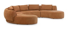 Modern Modular Sofa Frame Made in Wood Leather Customisable