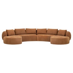 Modern Modular Sofa Frame Made in Wood Leather Customisable