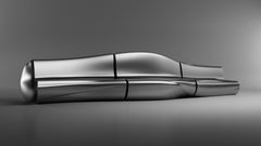 Modern Modular Sofa in Fiberglass with Organic Flowing Design