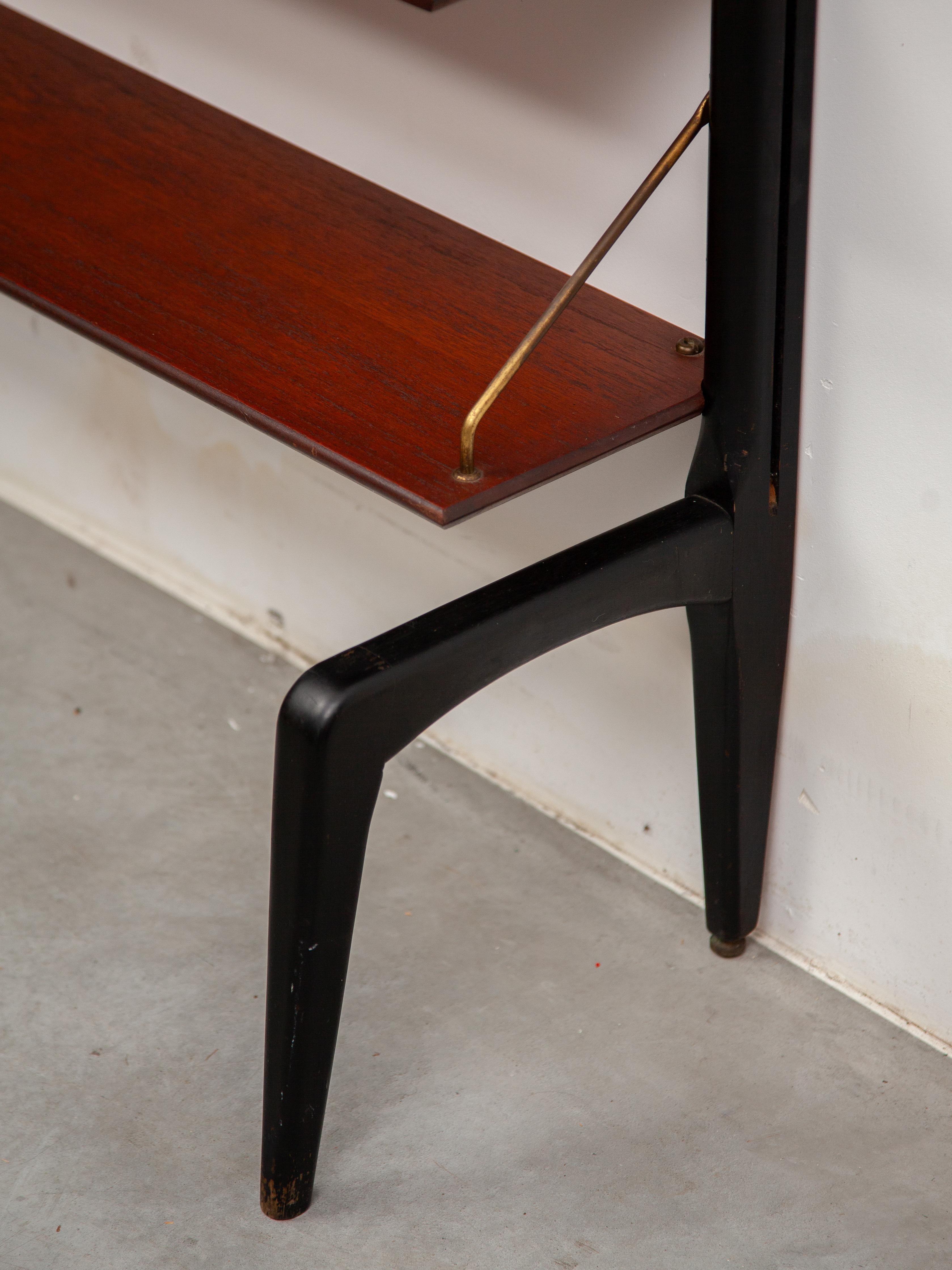 Modern Modular Teak Wall Unit by Louis van Teeffelen for Webe For Sale 4