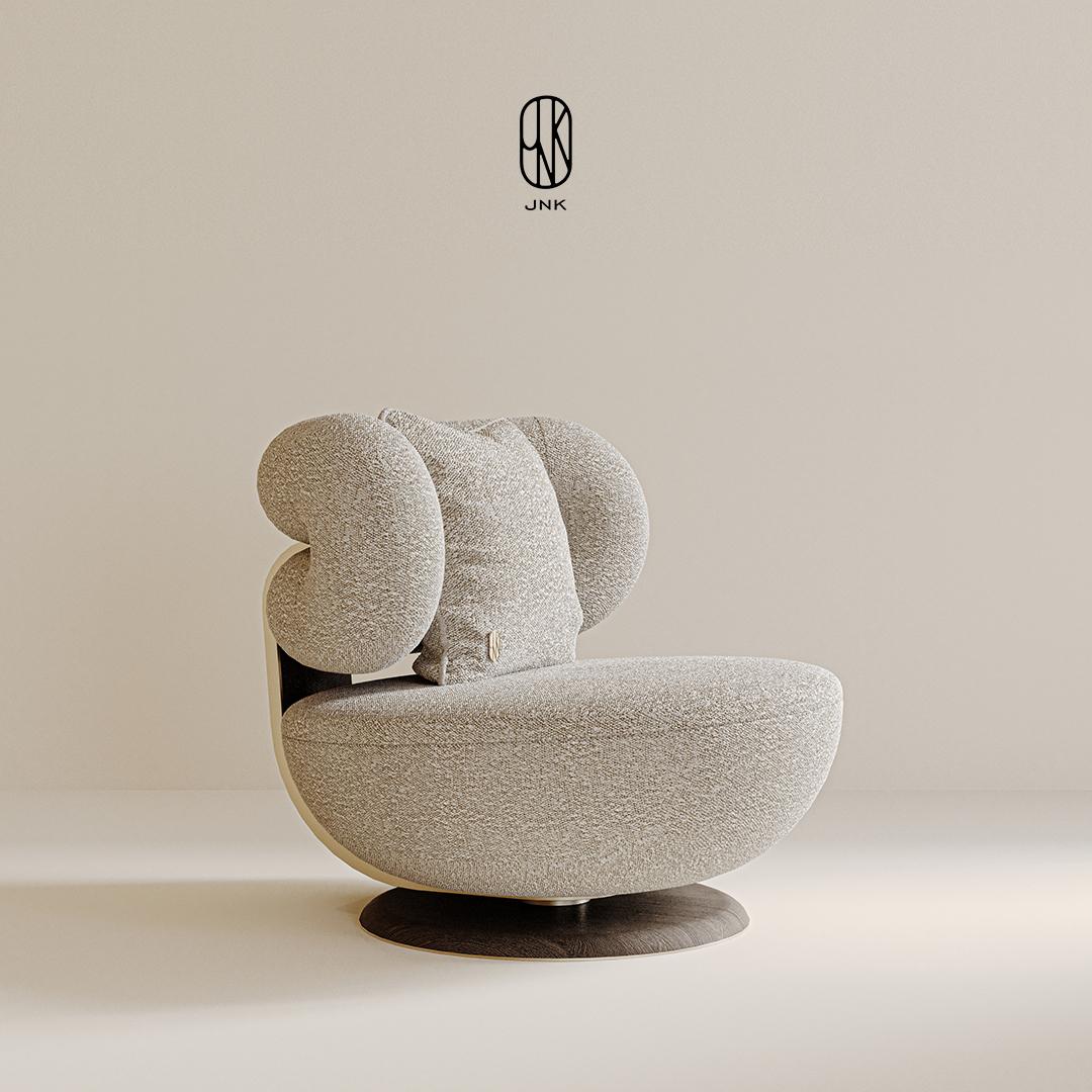 Mone Armchair and Pouf,

Experience versatility with our Mone armchair, available in premium fabric, leather, nubuck leather, lizard print leather, velvet or suede fabric. 

This armchair offers compositional versatility and maximum customization