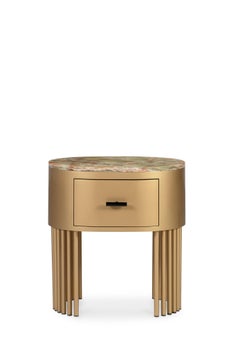 Modern Mons Bedside Table, Green Onyx, Handmade in Portugal by Greenapple