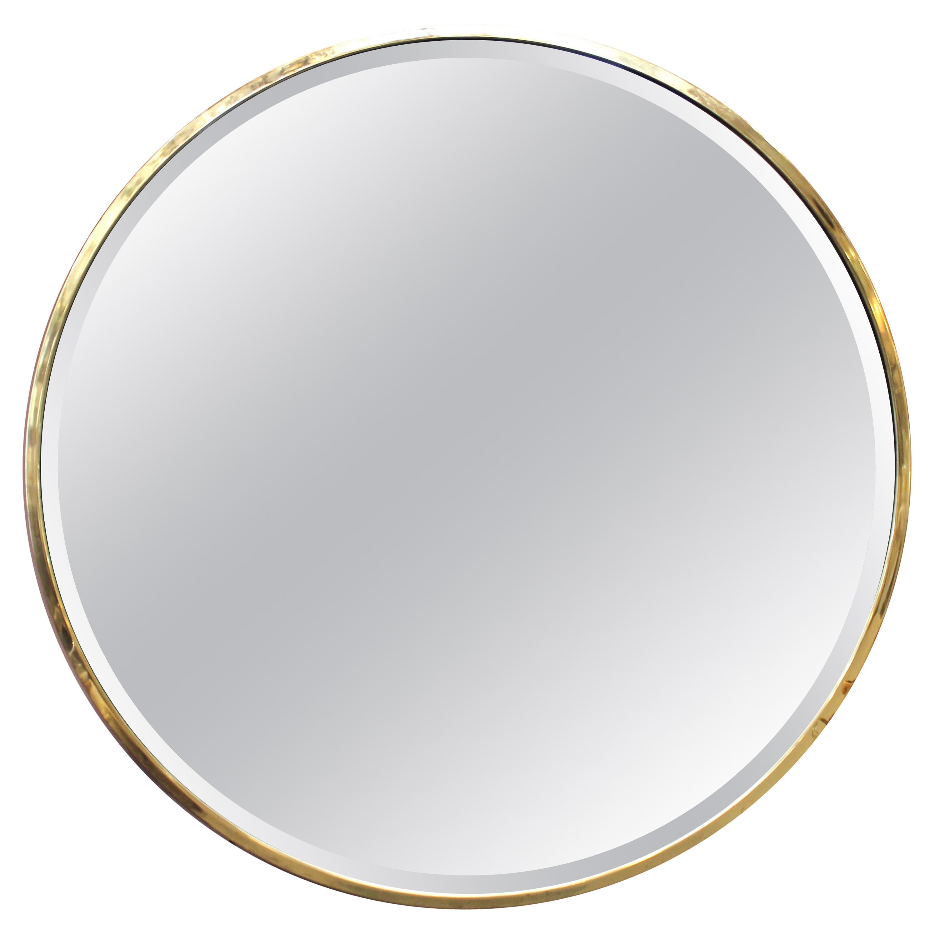 Modern Monumental Circular Wall Mirror For Sale at 1stdibs