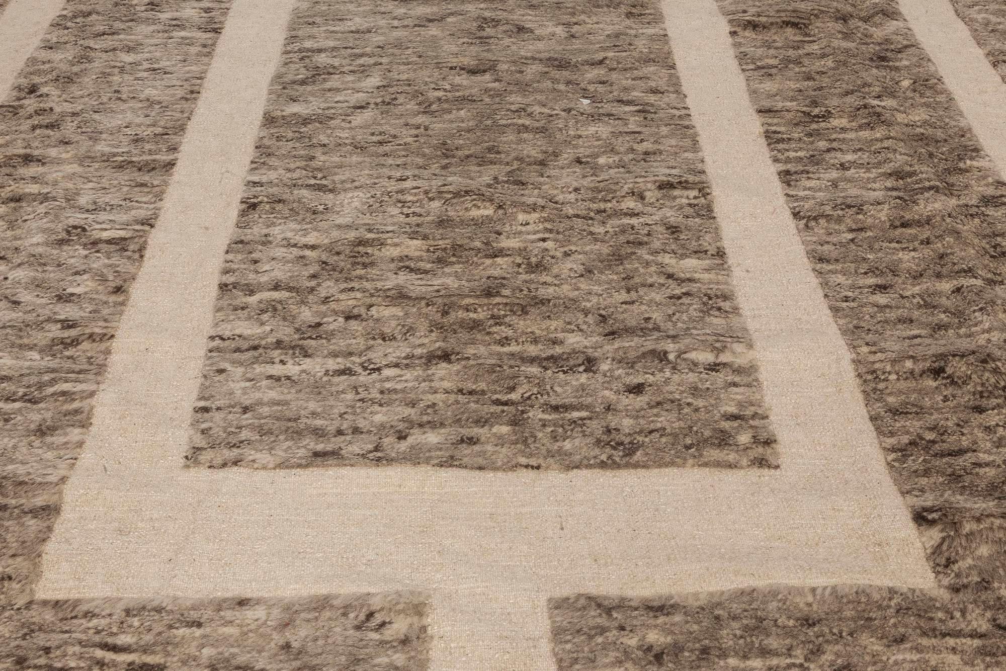 Indian Modern Monumental Geometric Handmade Rug by Doris Leslie Blau For Sale
