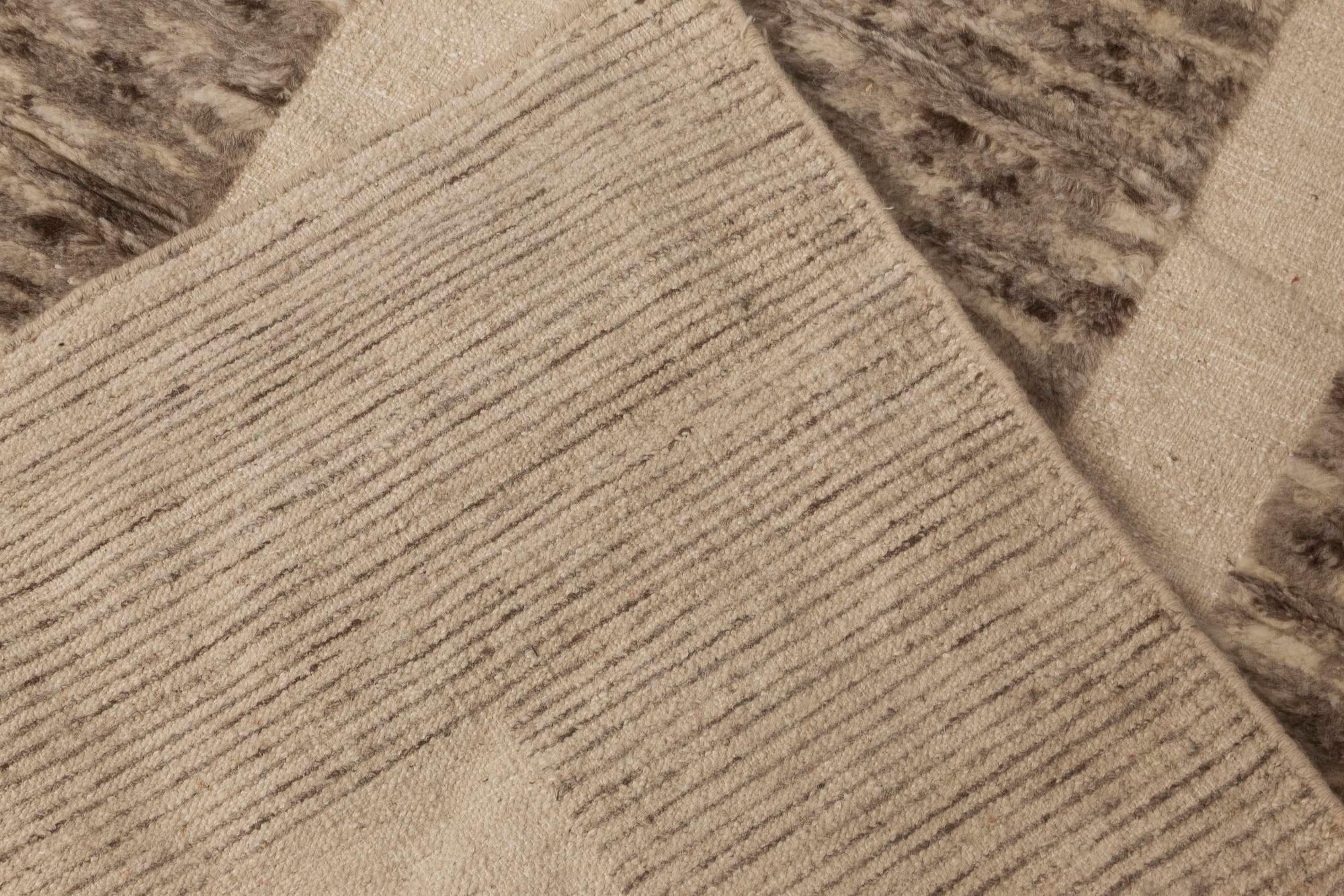 Wool Modern Monumental Geometric Handmade Rug by Doris Leslie Blau For Sale