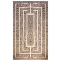 Alfombra moderna geométrica monumental hecha a mano por Doris Leslie Blau