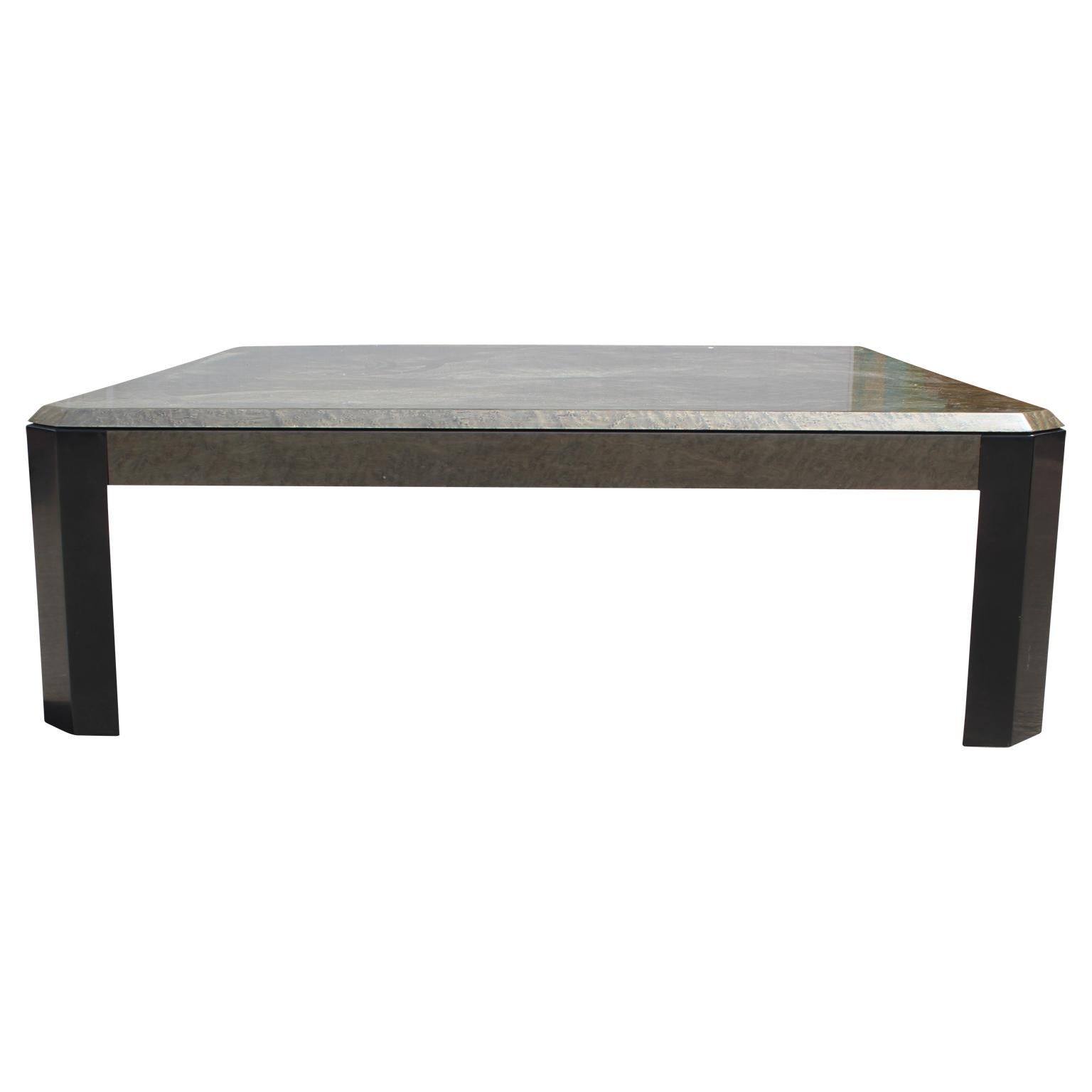 two tone square coffee table