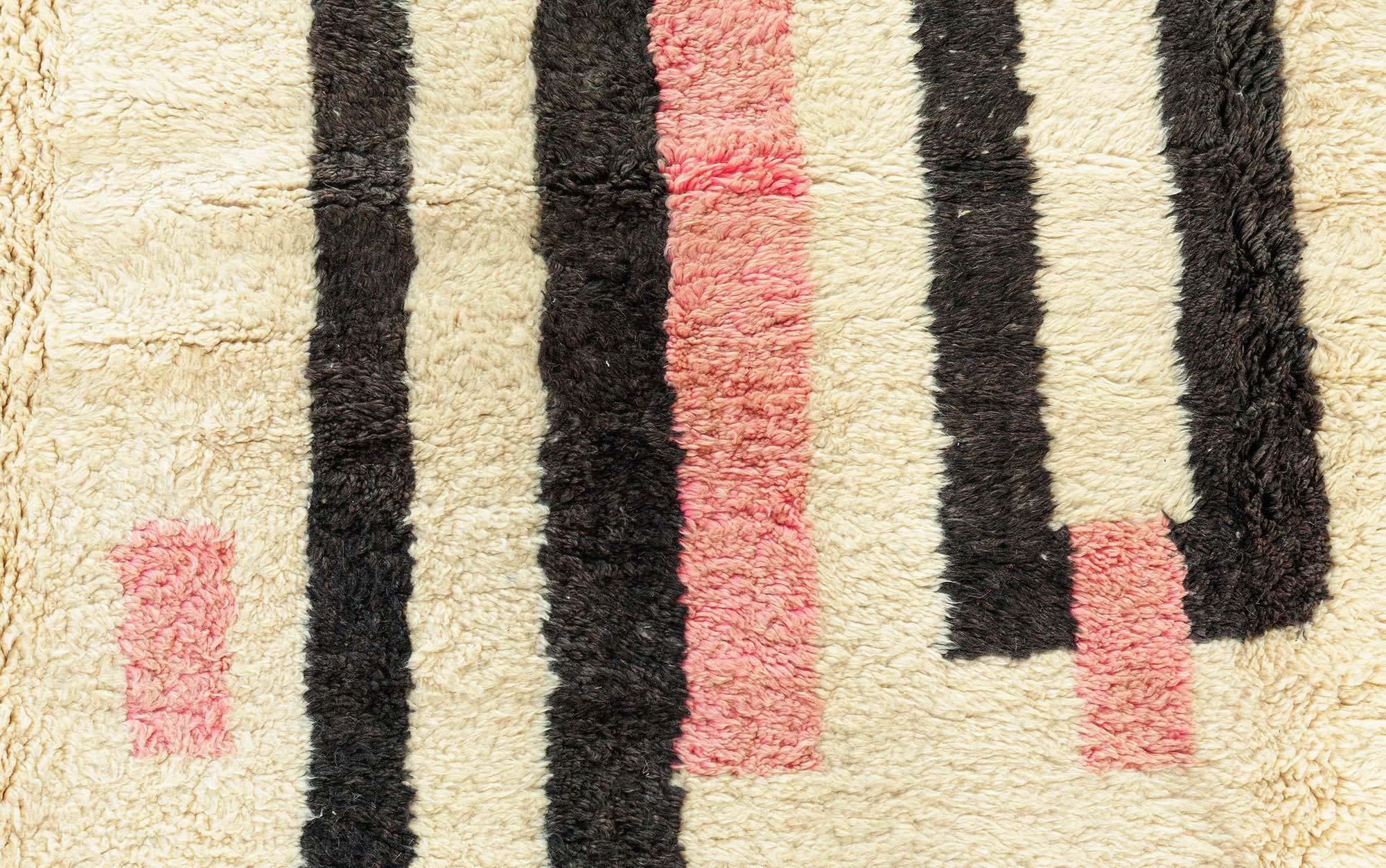 Modern Moroccan Abstract Hand-Knotted Wool Rug by Doris Leslie Blau
Size: 10'0
