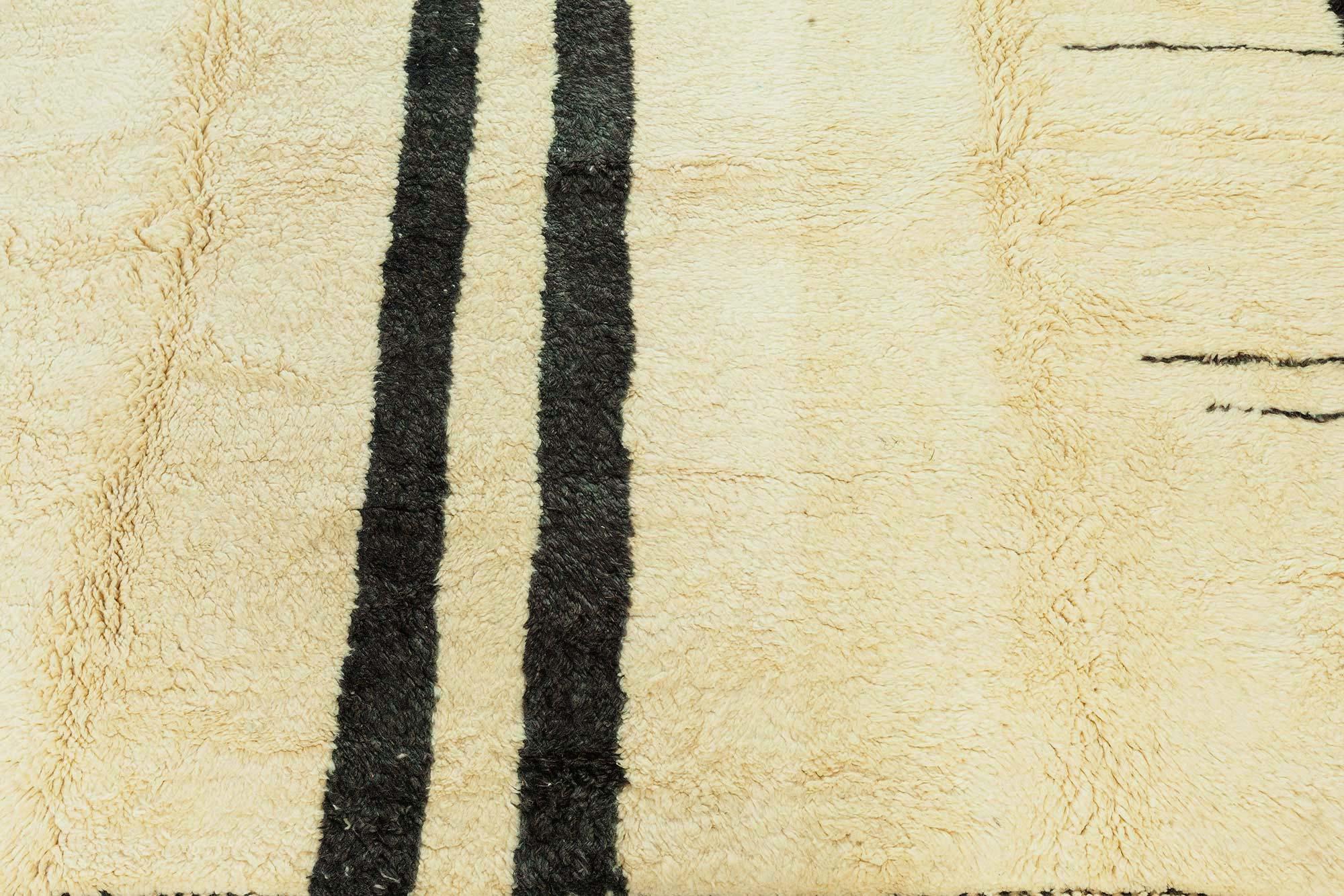 Modern Moroccan Abstract Hand-Knotted Wool Rug by Doris Leslie Blau For Sale 1