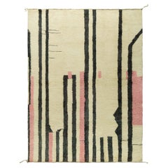 Modern Moroccan Abstract Hand-Knotted Wool Rug by Doris Leslie Blau
