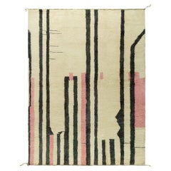 Modern Moroccan Abstract Hand-Knotted Wool Rug by Doris Leslie Blau