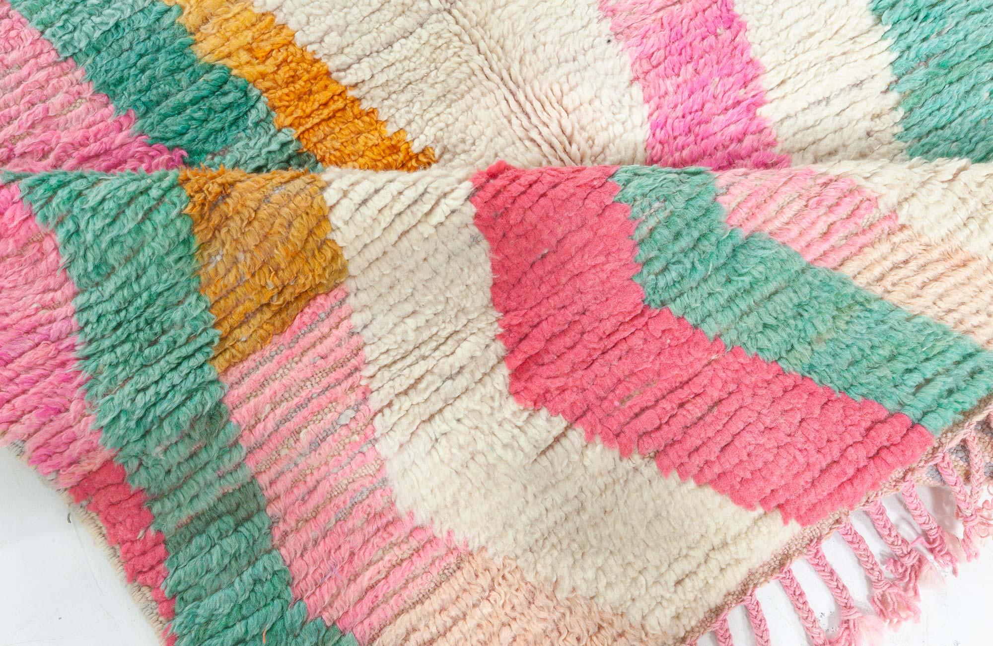 Modern Moroccan Abstract Handmade Wool Rug by Doris Leslie Blau For Sale 1