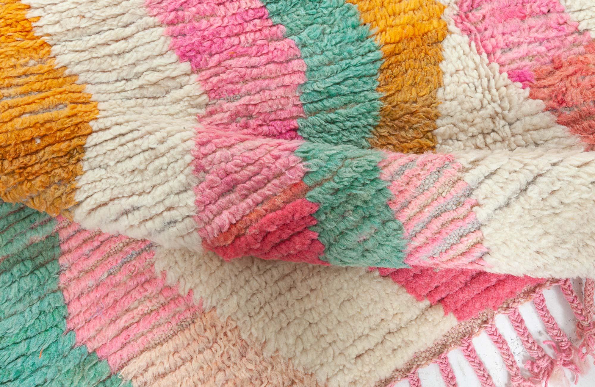 Modern Moroccan Abstract Handmade Wool Rug by Doris Leslie Blau For Sale 2